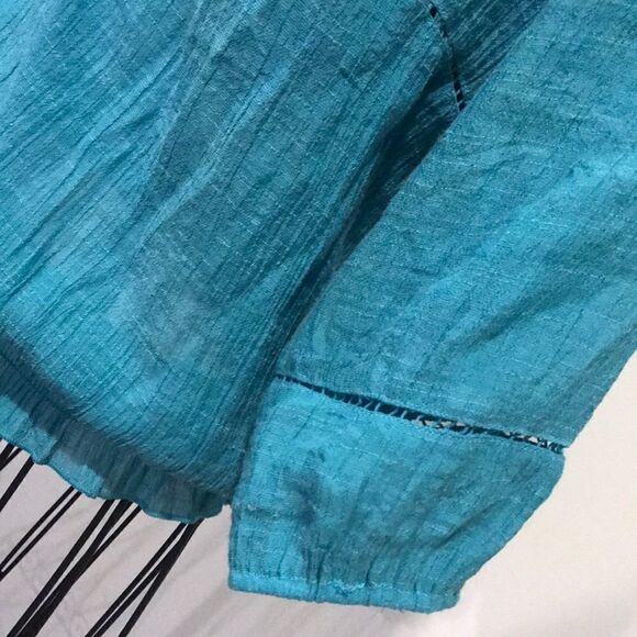 Simply Irresistible Teal Boho Blouse - Size Medium - Picture 6 of 8